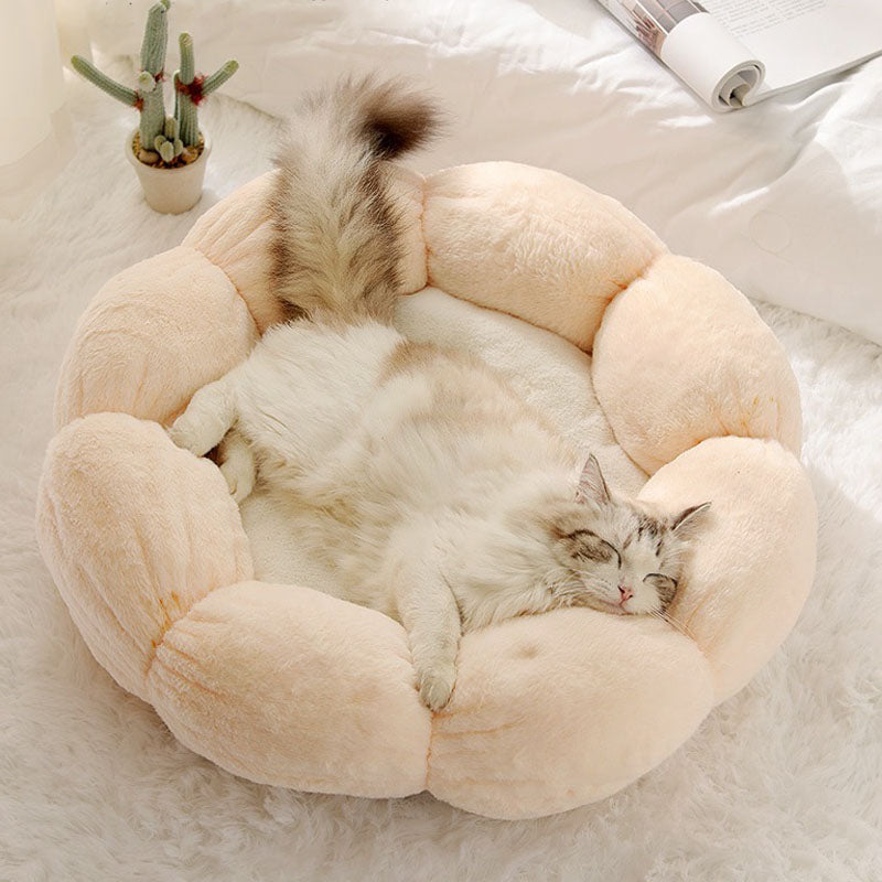 Deep Sleep Blomst Formet Katte Seng