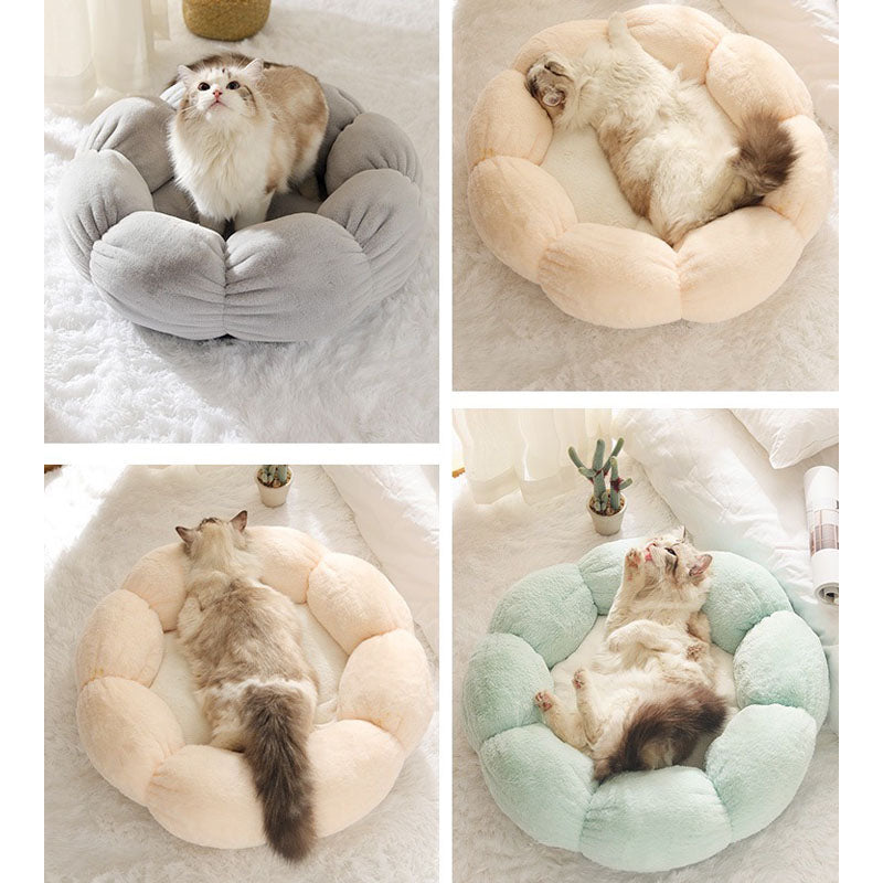 Deep Sleep Blomst Formet Katte Seng