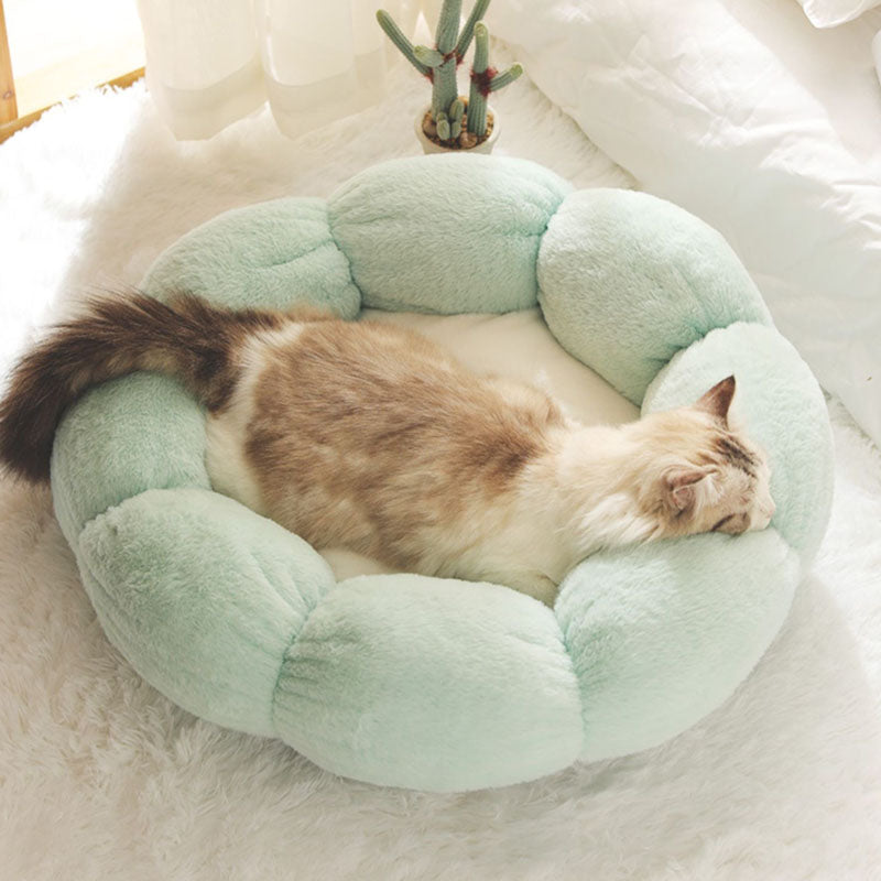 Deep Sleep Blomst Formet Katte Seng