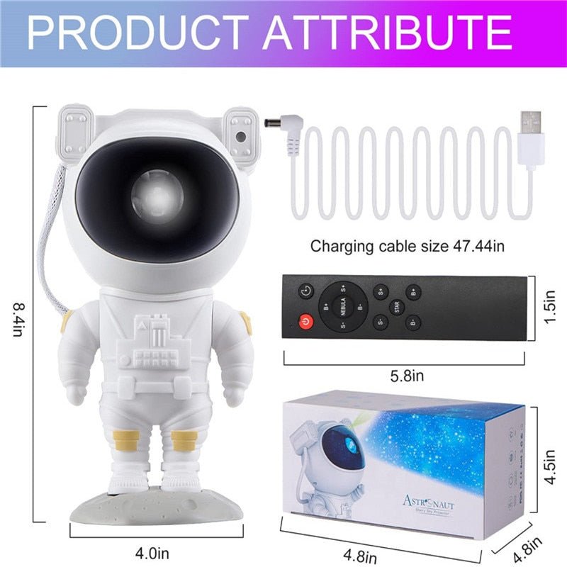 Galaxy Star Projector Natlys - Astronaut Tema Værd dekoration, Stjernehimmel Lampe til Soveværelsesdekoration og Unik Gaveidé