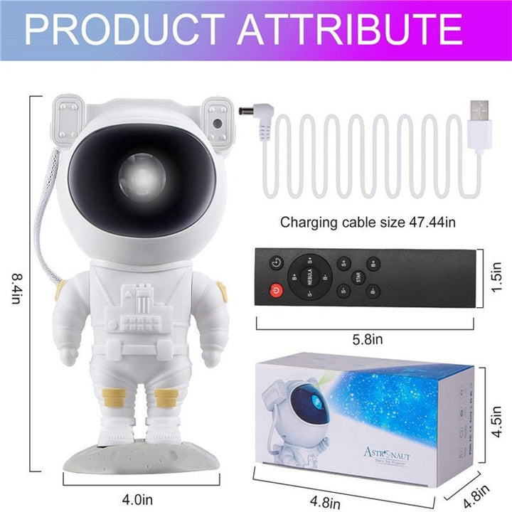 Galaxy Star Projector Natlys - Astronaut Tema Værd dekoration, Stjernehimmel Lampe til Soveværelsesdekoration og Unik Gaveidé
