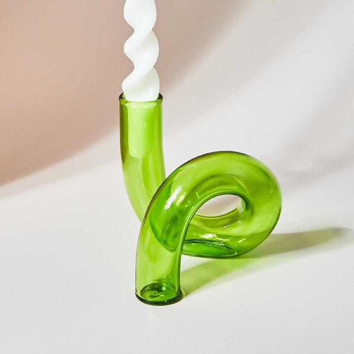 Glas vase lysestage