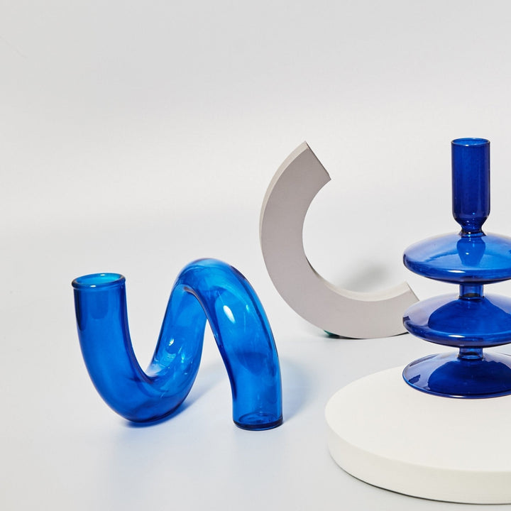 Glas vase lysestage