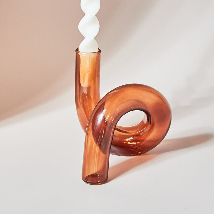Glas vase lysestage