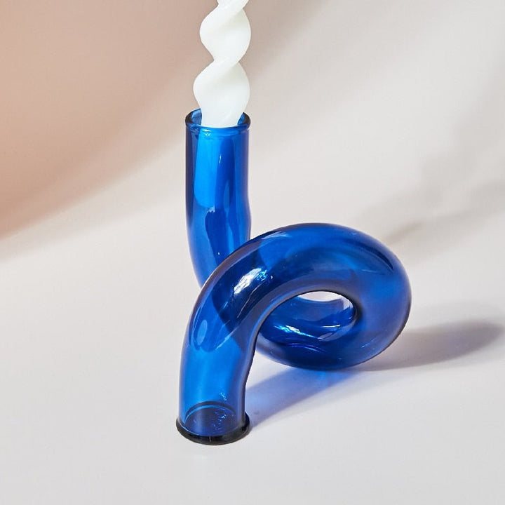 Glas vase lysestage