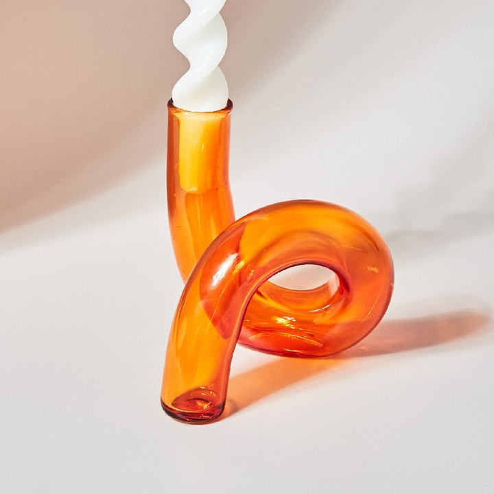 Glas vase lysestage