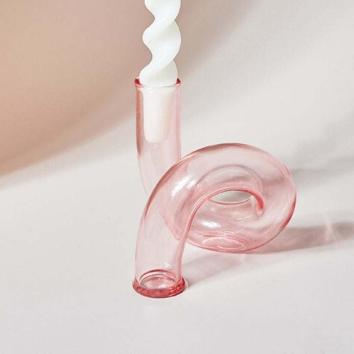 Glas vase lysestage