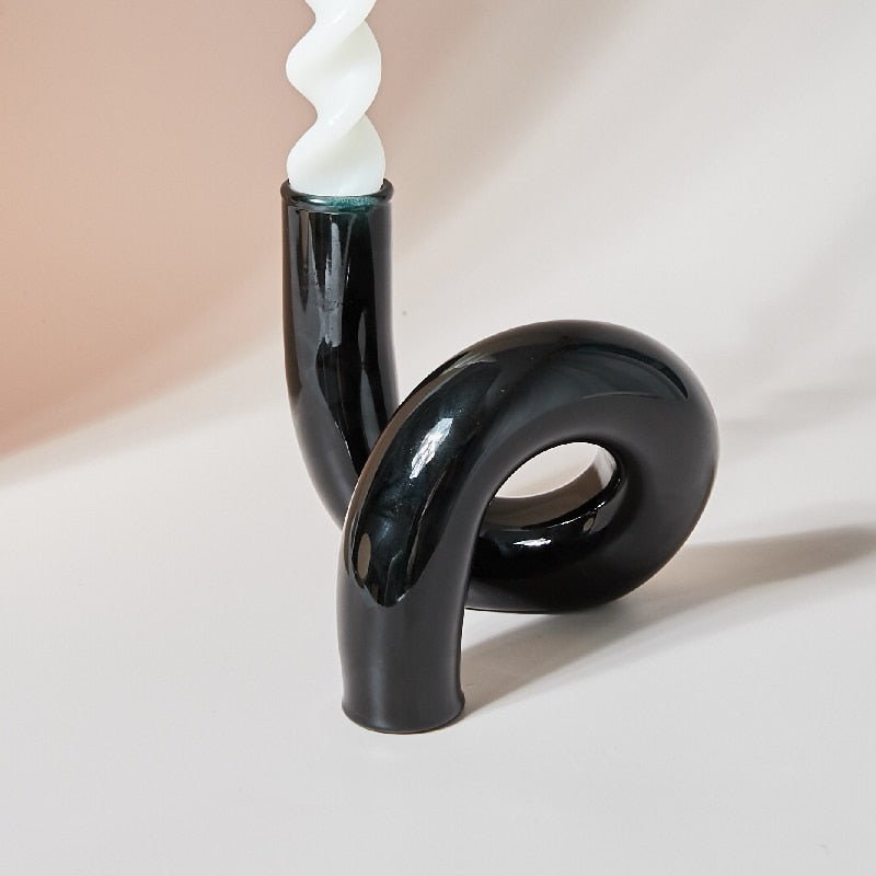 Glas vase lysestage