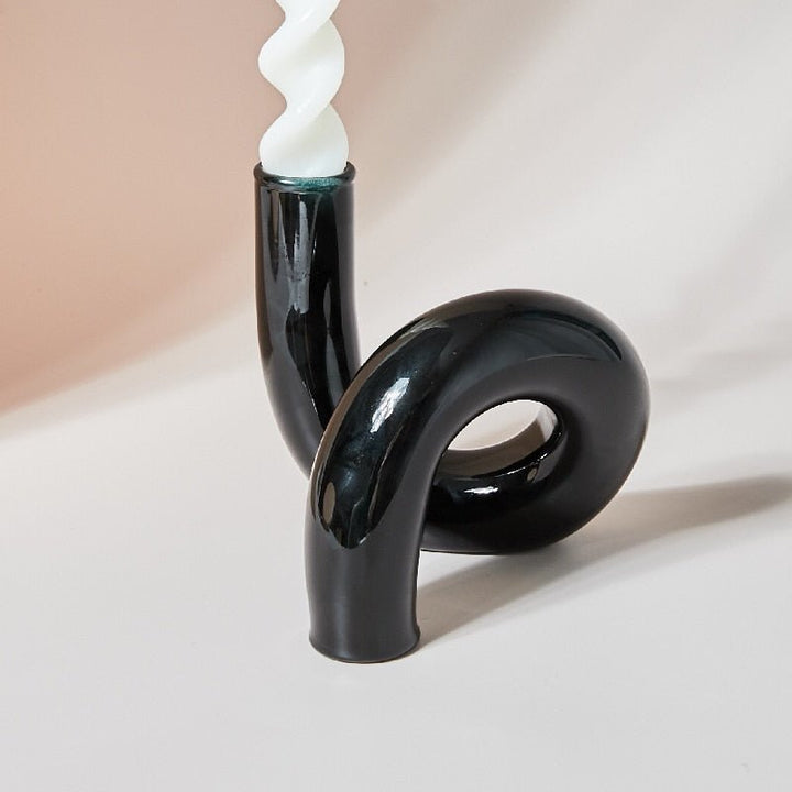 Glas vase lysestage