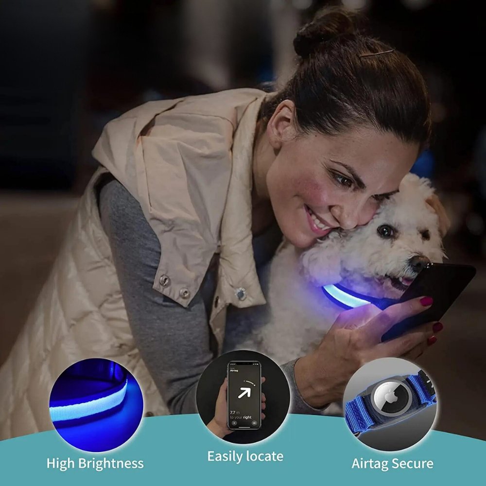 GlowGuard • AirTag Hundehalsbånd