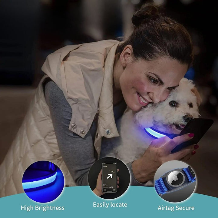 GlowGuard • AirTag Hundehalsbånd