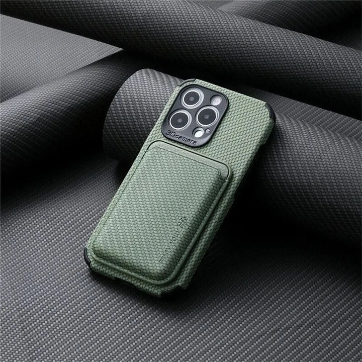 MagSafe Wallet Telefonetui med Carbon Fiber Beskyttelse