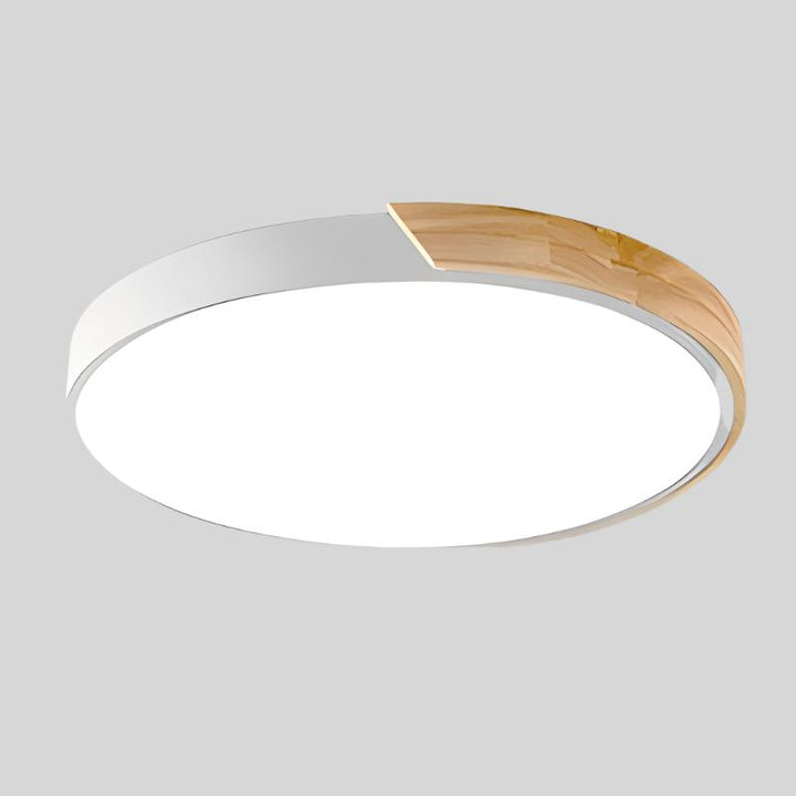 Træ Makron Cirkulær Loftlampe