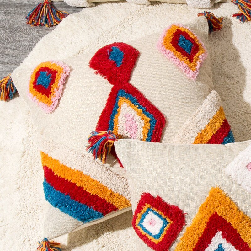 Håndlavet Marokkansk Boho Stil Pude Cover