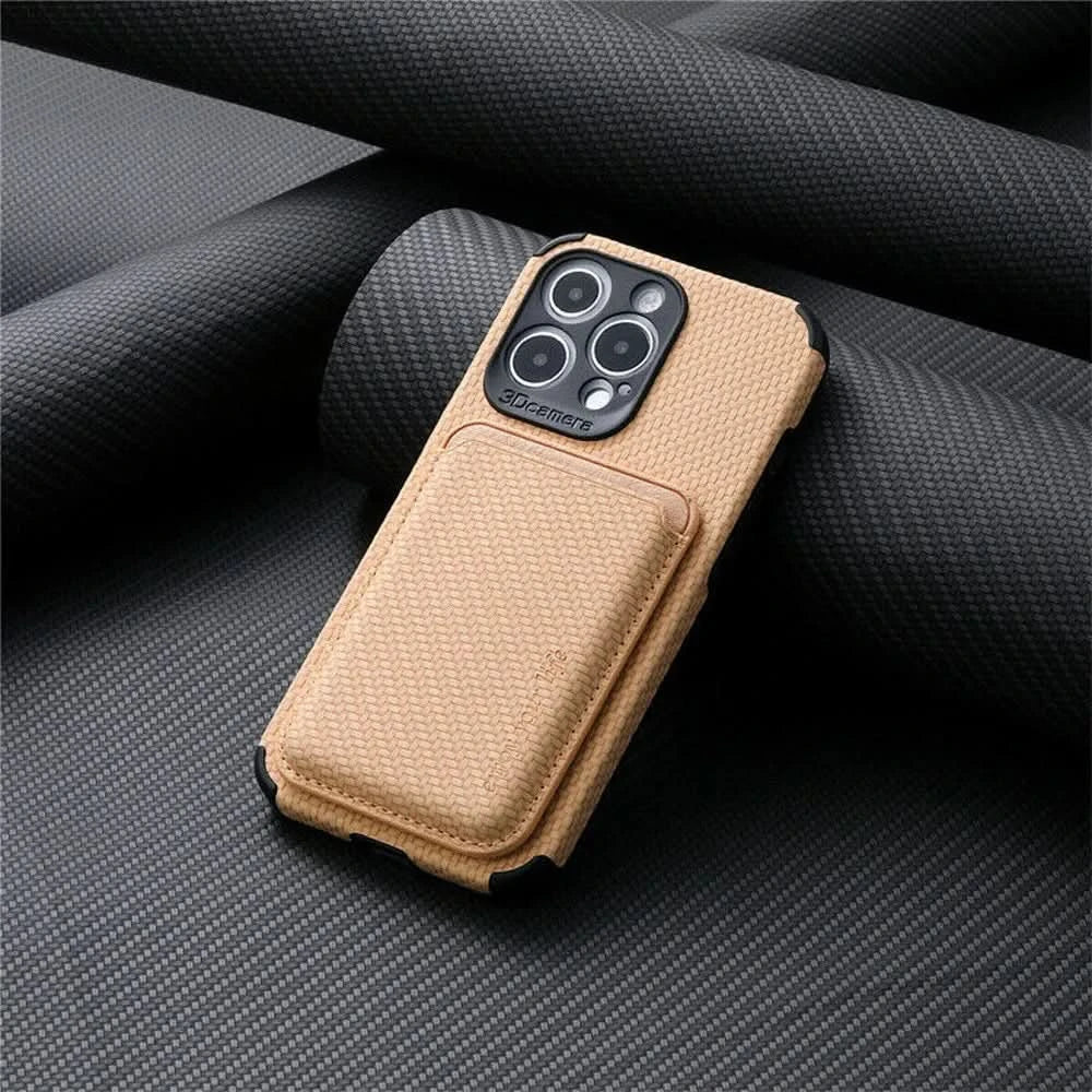 MagSafe Wallet Telefonetui med Carbon Fiber Beskyttelse