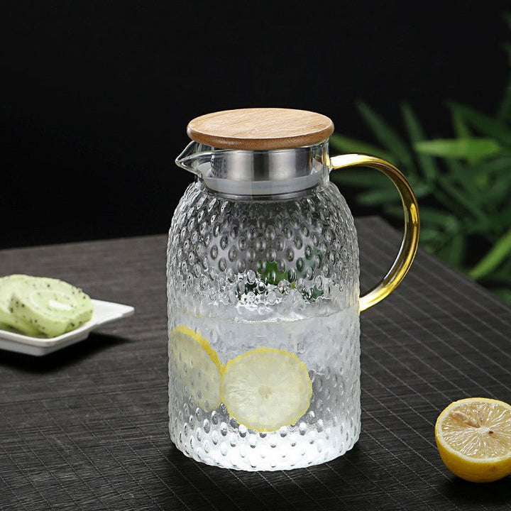 Varmebestandig ribbet glas kande