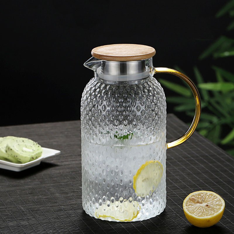Varmebestandig ribbet glas kande