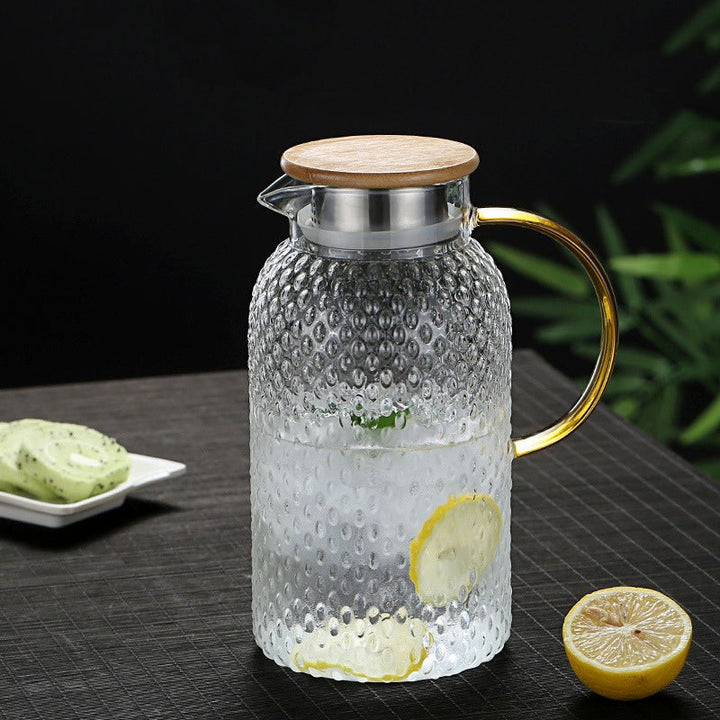 Varmebestandig ribbet glas kande