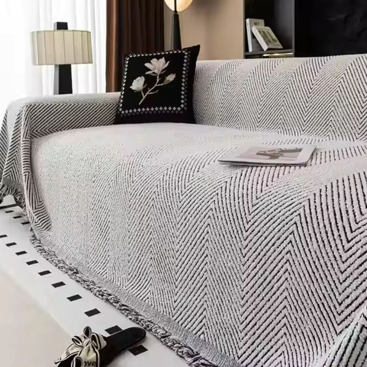 Sofa Betræk Herringbone Mønster Beskyttende Design