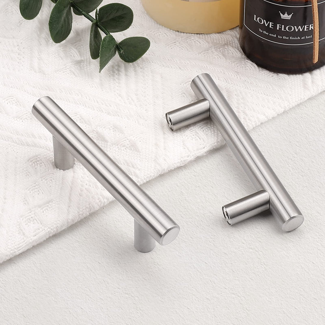 Børstet Nikkel Moderne Rustfrit Stål Skuffe Hardware T-Bar Håndtag