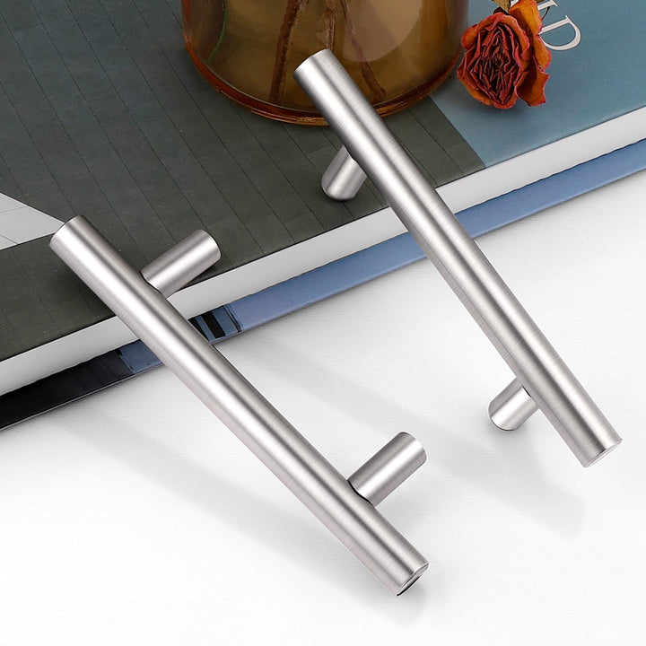 Børstet Nikkel Moderne Rustfrit Stål Skuffe Hardware T-Bar Håndtag