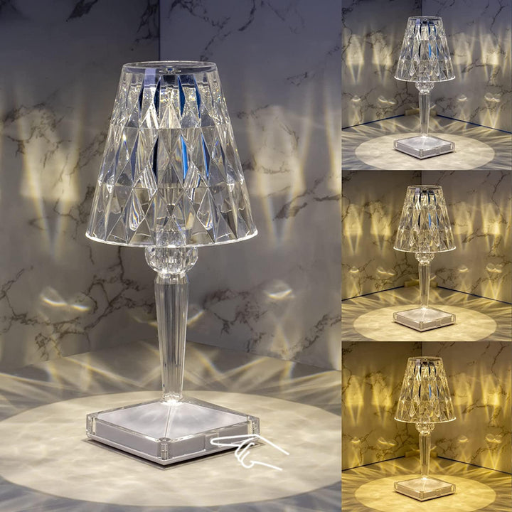 CrystaLamp - LED Bordlampe lavet af Diamantkrystal