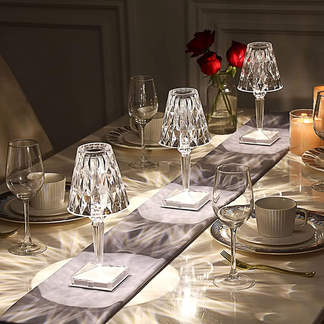 CrystaLamp - LED Bordlampe lavet af Diamantkrystal