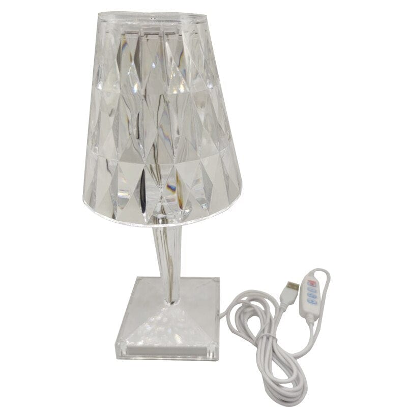 CrystaLamp - LED Bordlampe lavet af Diamantkrystal