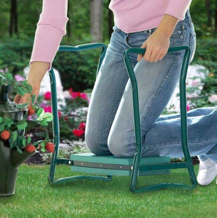 Gartnerbænk - Foldbar ergonomisk knæbænk