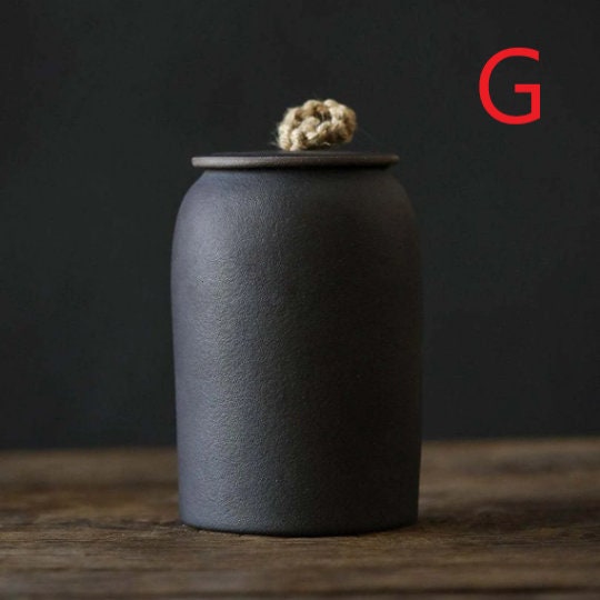 Køkken Vintage Opbevaringskrukke til Småkager og Sukker | Tæt Lukkende Keramisk Pot Gong Fu