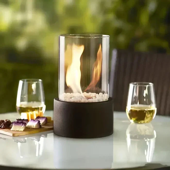 Trendy &amp; Bærbar Bord Ildlanterne - GlowLuxe
