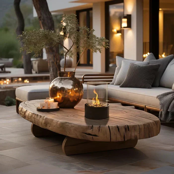 Trendy &amp; Bærbar Bord Ildlanterne - GlowLuxe