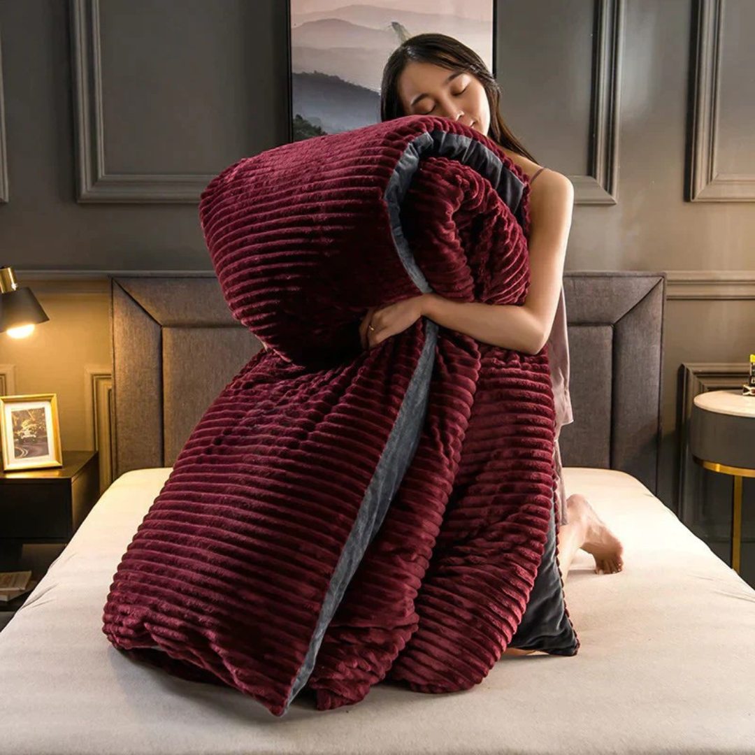 Fleece Tæppe Blødt Varme Plush Sengetøj