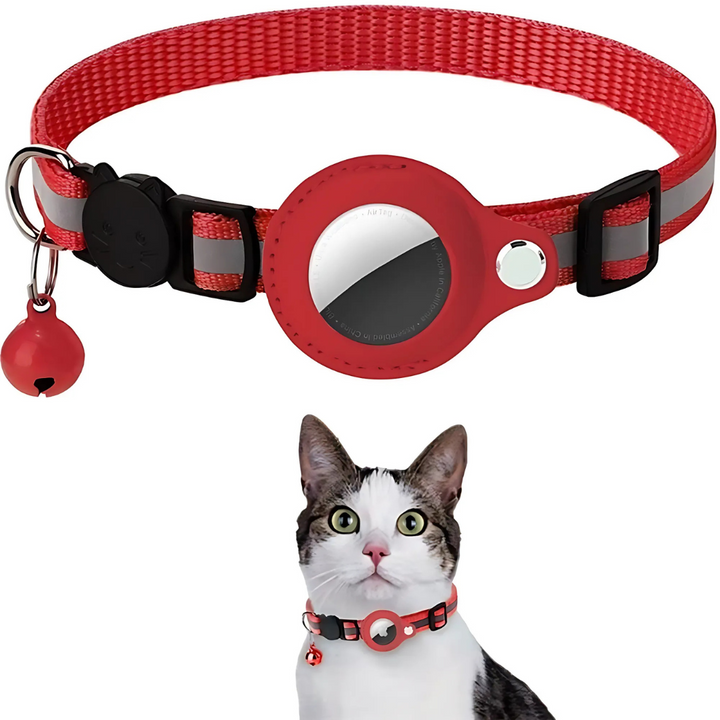 Kattekæde med Klokke og GPS Tracker Holder