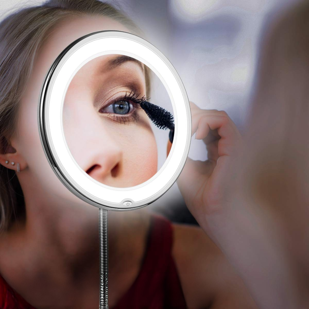 LED Makeup Spejl med Fleksibel Arm og Forstørrelse