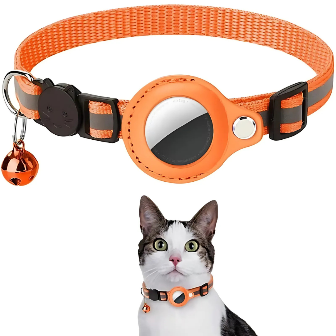 Kattekæde med Klokke og GPS Tracker Holder