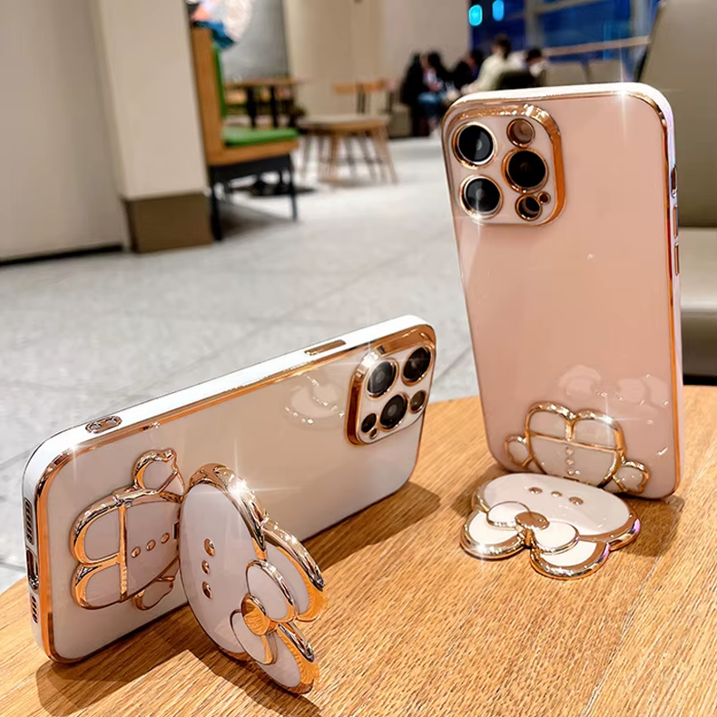 3D Kanin Koreansk Stil Spejl iPhone Cover