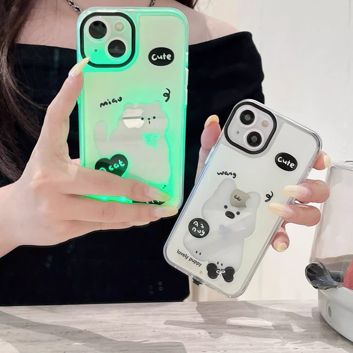 Neon Paws Katteelsker Luminøs Telefoncover