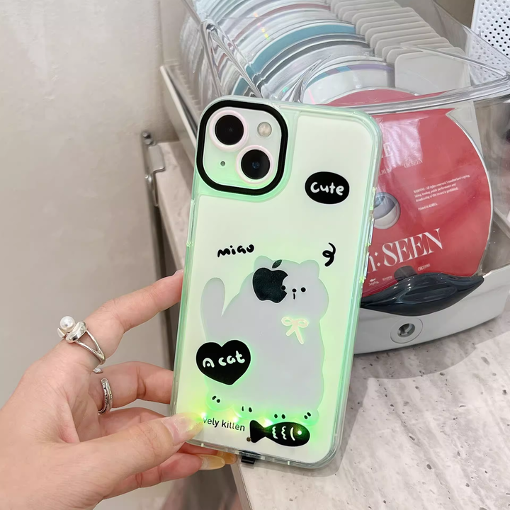 Neon Paws Katteelsker Luminøs Telefoncover