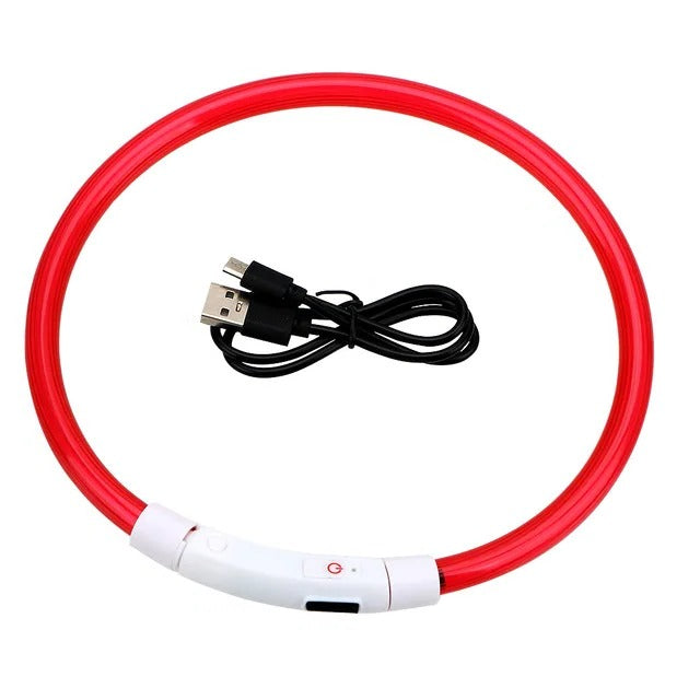 Lysende Hundehalsbånd, USB Genopladeligt LED Lysende Halsbånd