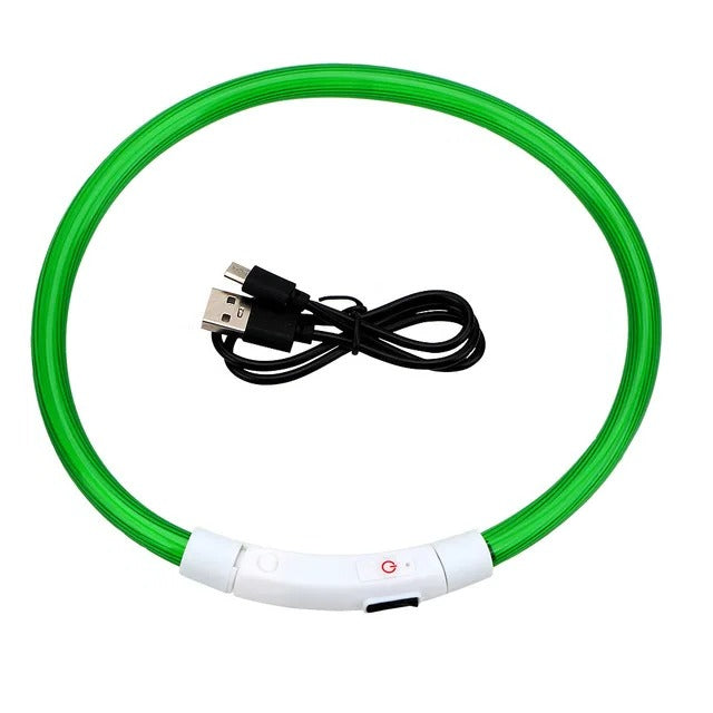Lysende Hundehalsbånd, USB Genopladeligt LED Lysende Halsbånd