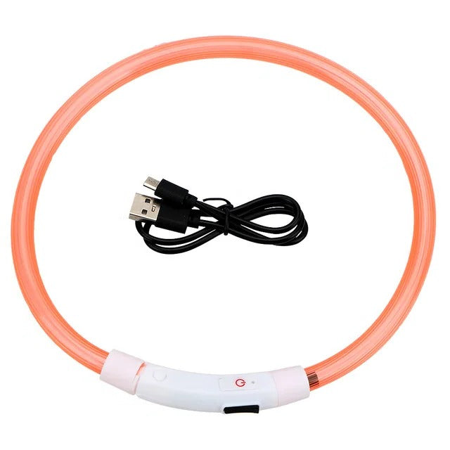 Lysende Hundehalsbånd, USB Genopladeligt LED Lysende Halsbånd