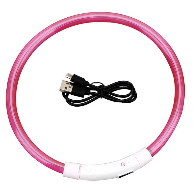 Lysende Hundehalsbånd, USB Genopladeligt LED Lysende Halsbånd