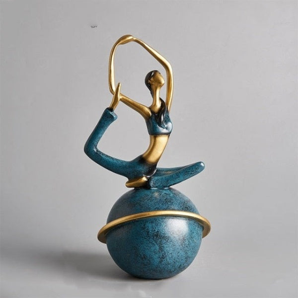 Yoga Dame Figurine Skulptur