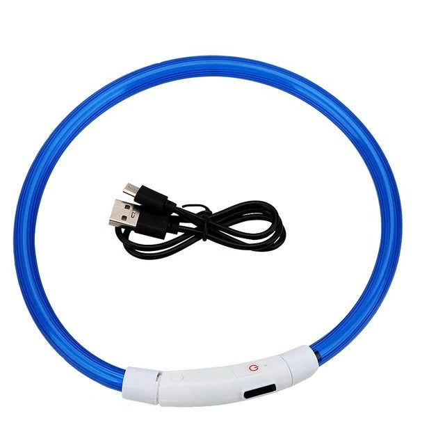 Lysende Hundehalsbånd, USB Genopladeligt LED Lysende Halsbånd