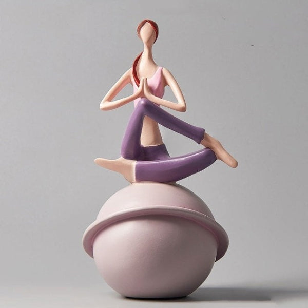 Yoga Dame Figurine Skulptur