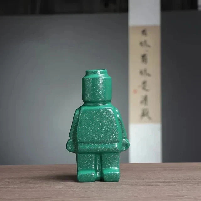 Lego-Vase lavet af keramik