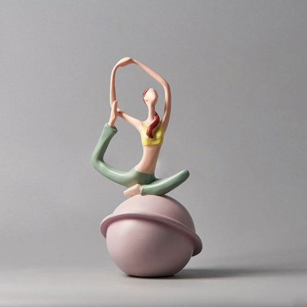Yoga Dame Figurine Skulptur
