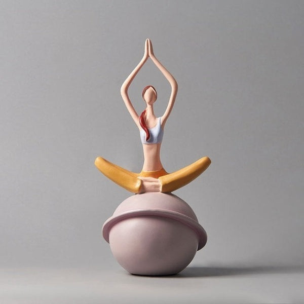 Yoga Dame Figurine Skulptur