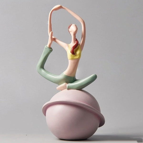 Yoga Dame Figurine Skulptur
